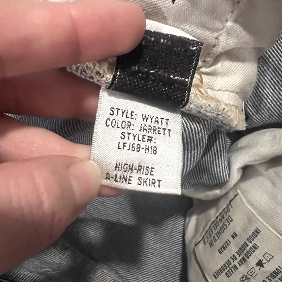 Lovers+Friends Jarrett Blue Wyatt High Rise A-Line USA Made Denim Skirt - Sz 26 - Picture 8 of 8